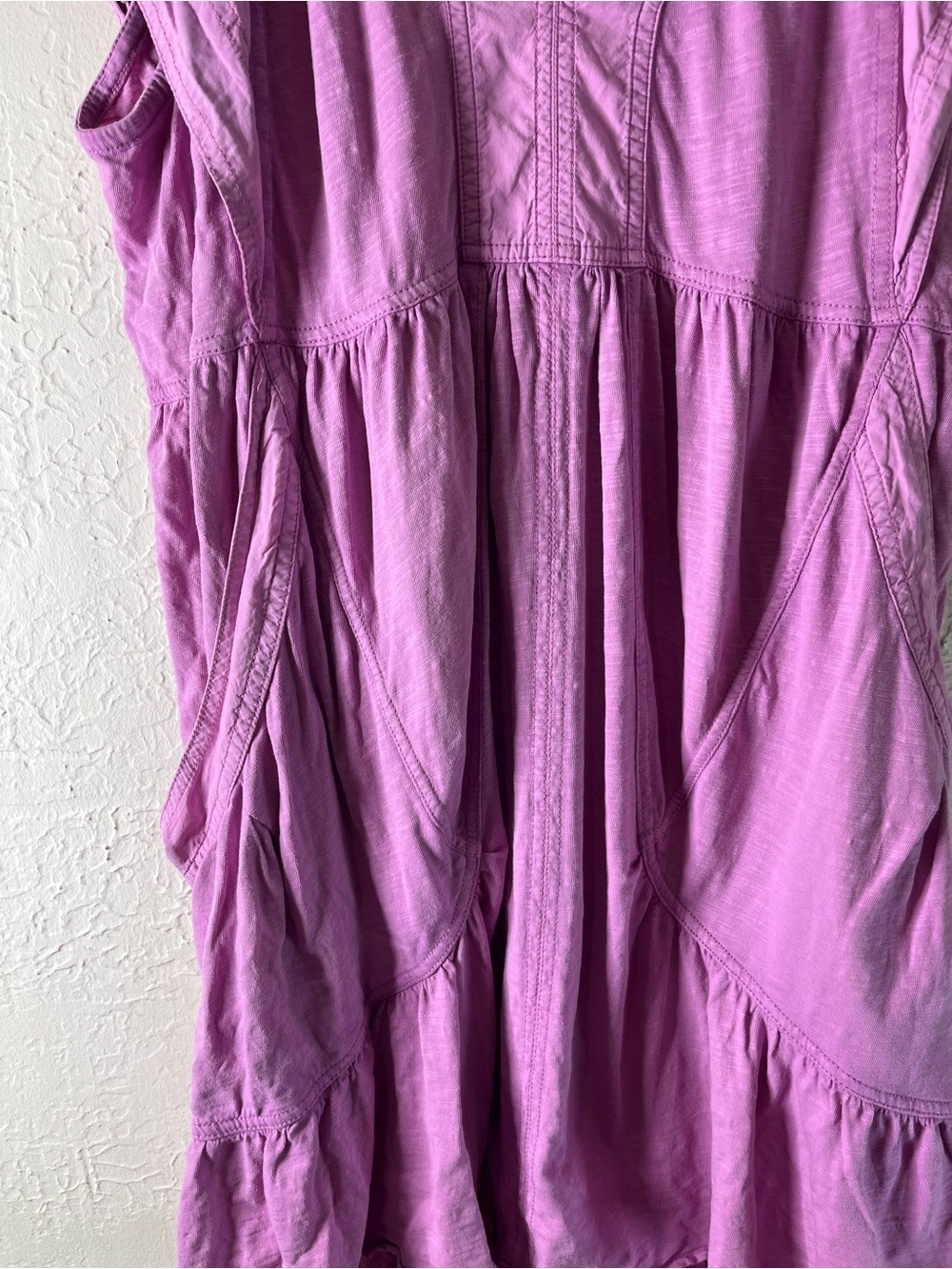 Anthropologie Daily Practice Short Flutter Sleeve Mini Dress in Pink - Picture 7 of 15